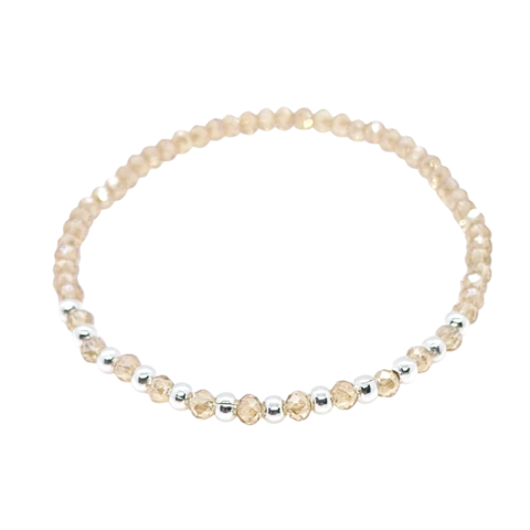 Pulsera Pecas > Cristal #3 Champagne + Plata #3 | AMALO - comprar online