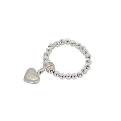 Anillo de Plata #3 + Dije Mini Amor | AMALO - tienda online
