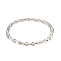 Pulsera Pecas > Cristal #4 Grisón + Plata #4 | AMALO - comprar online