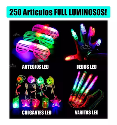 Combo Cotillon 250 Articulos Full Luminoso