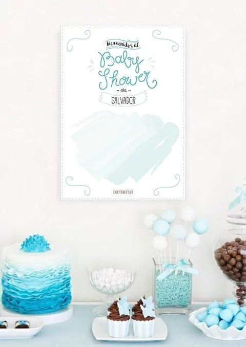 Poster de firmas - Baby shower nene