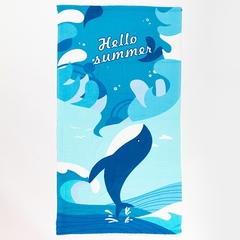 Toallon playero infantil ballena.
