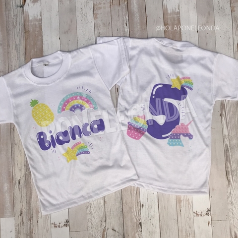 REMERA CUMPLEAÑOS - Popit (Pastel)