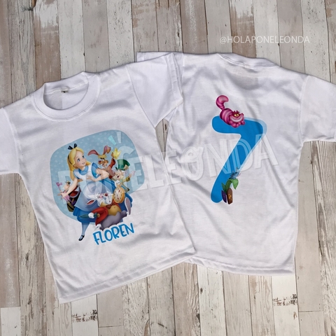 REMERA CUMPLEAÑOS - ALICIA EN EL PAÍS DE LAS MARAVILLAS
