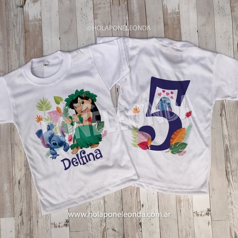 REMERA CUMPLEAÑOS - Lilo y Stitch