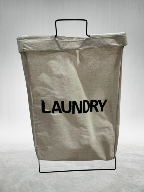CANASTO CON SOPORTE METAL LAUNDRY (52420) - comprar online