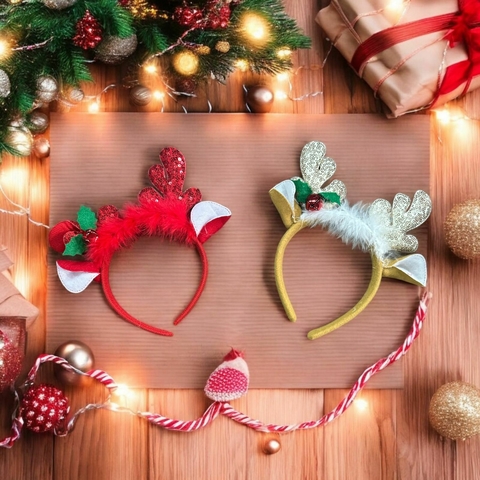 VINCHA NAVIDAD RENO CON CASCABEL