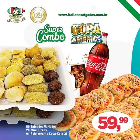 Ofertas Jogo do Brasil c/ ⬇️ - Mini Pizzas e Coca-Cola: - comprar online