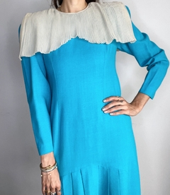 Vestido gola plissada - loja online