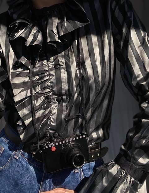 Camisa listrada tafetá