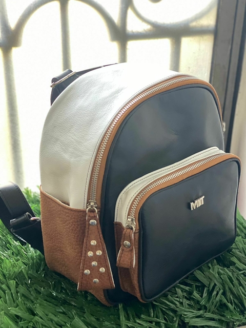 Mochila Candela Suela, Negro y blanco