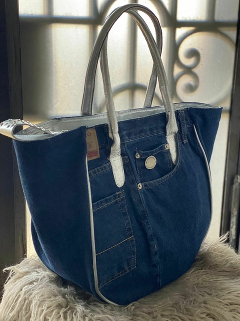 Cartera CAMI Jeans Plata