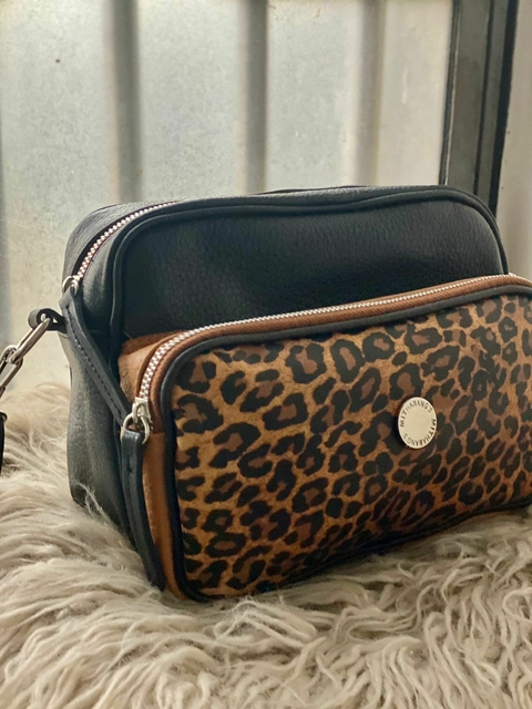 Bandolera Jonas Negra y Print