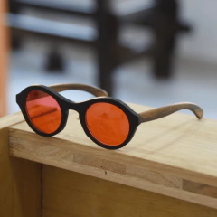 anteojos de madera y acetato con lentes tintados | Nomade