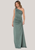 Vestido Bisô Festa Longo Drapeado Verde - comprar online