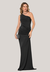 Vestido Bisô Festa Longo Drapeado Preto - comprar online