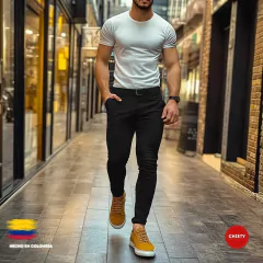 PANTALON DRIL NEGRO SLIM FIT - CHIETY