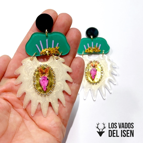 aros Gael manteca y verde