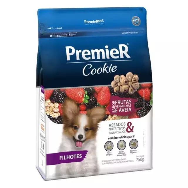 Premier Cookies Cães Filhotes Frutas Vermelhas 250g Premier Cookies Cães Filhotes Frutas Vermelhas 250g