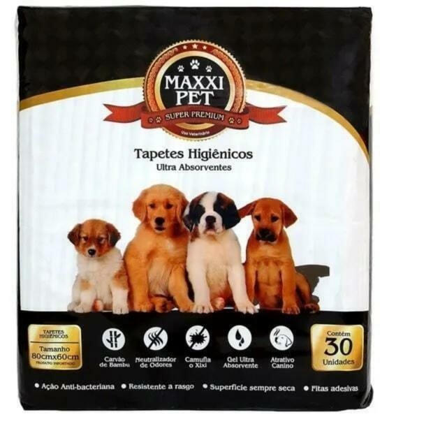 Tapete Higienico Maxxi Pet Carvão Bambu C/30un Tapete Higienico Maxxi Pet Carvão Bambu C/30un