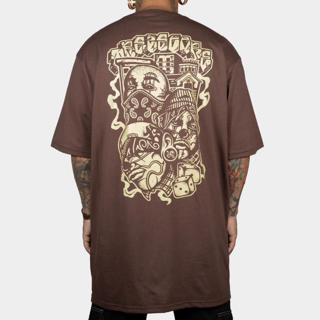 Camiseta Oversized 3 Sábios Marrom - comprar online Camiseta Oversized 3 Sábios Marrom - comprar online