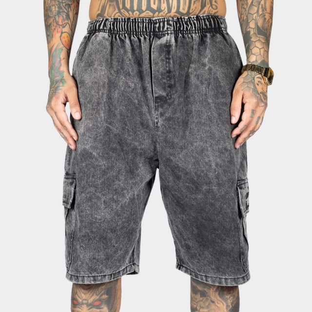 Bermuda Jeans Cargo Estonada - comprar online Bermuda Jeans Cargo Estonada - comprar online