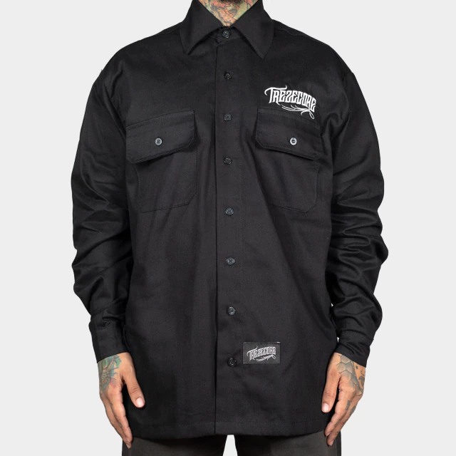 Camisa Work Shirt Treze Core - Manga Longa Preta - comprar online Camisa Work Shirt Treze Core - Manga Longa Preta - comprar online