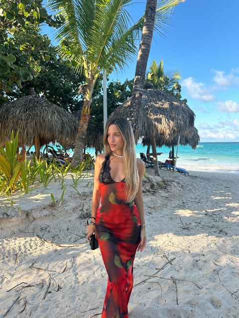 VESTIDO TULUM MICROTUL ENCAJE IMPORTADO