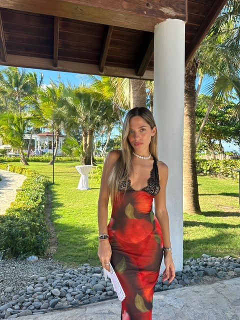 VESTIDO TULUM MICROTUL ENCAJE IMPORTADO