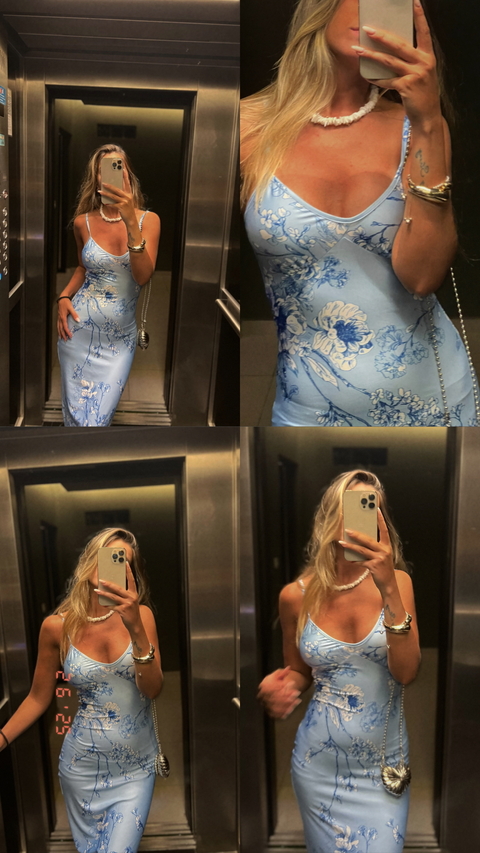 VESTIDO VENECIA ESTAMPADO LARGO IMPORTADO - comprar online