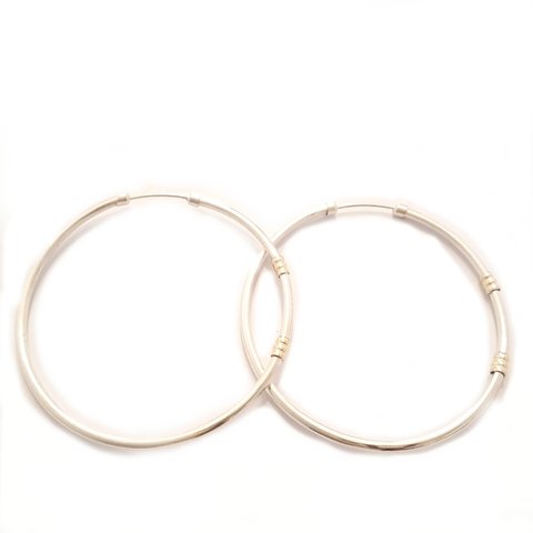 Aros Argolla (6 cm) gruesos. Plata y Oro en internet