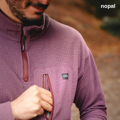 BUZO POLAR VENT SPANDEX CON MEDIO CIERRE UNISEX UVA - tienda online