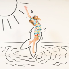 CAMISETA DE PROTECCIÓN SOLAR UV MANGA CORTA. MODELO FLOREADO - tienda online