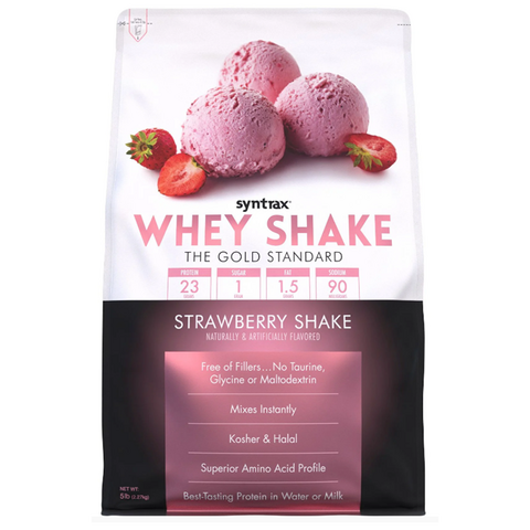 WHEY SHAKE 2.270G/5LBS MORANGO - SYNTRAX