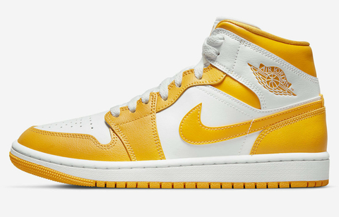 Wmn’s Air Jordan 1 Mid “White/University Gold”