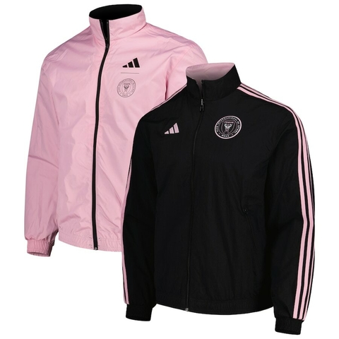 Inter Miami CF adidas On-Field Anthem Full-Zip Reversible Team Jacket - Black/Pink