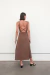 Vestido Espalda Cruzada Chocolate - FLOPPY KENNY