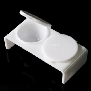 VASO DAPPEN DOBLE DE PLASTICO CON TAPA PARA MANICURIA PESTAÑAS * CODIGO 2351 - comprar online