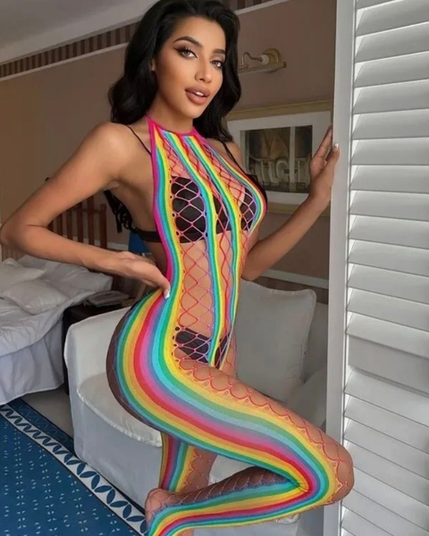 CATSUIT DE RED 'HALTER PRIDE'