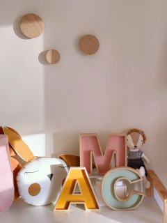 Imagen de Iniciales en madera de apoyo