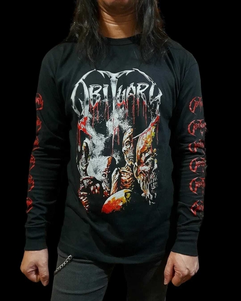 Remera Obituary - Back from the Dead Manga larga