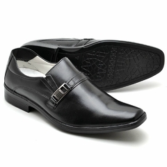 Sapato Casual Conforto Couro Preto 012 na internet