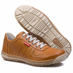 Sapatênis Casual Conforto Couro Claro 3002 na internet