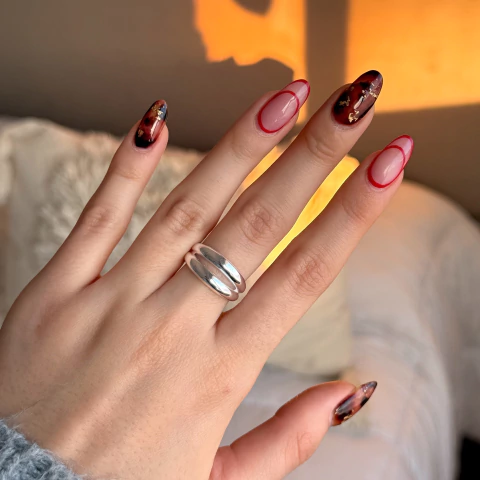 Anillo Doblechun - Plata 925 E1 en internet