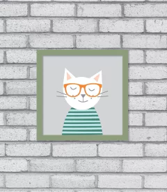Quadro Hipster Kitty