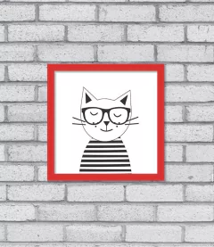 Quadro Hipster Kitty