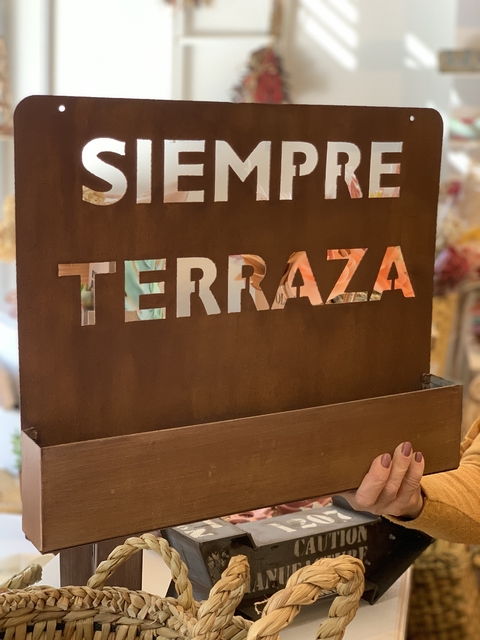 Cartel macetero 45x38 cm