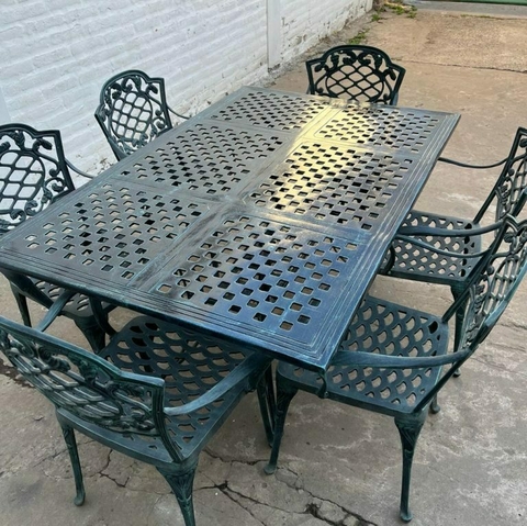 Juego Chateaux X6 Verde Rectangular