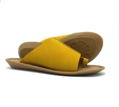 Franciscana, couro nobuck citrus, sola TR natural. Ref.: 002.1020. EM ESTOQUE - 1 PAR 36 - Ipadma