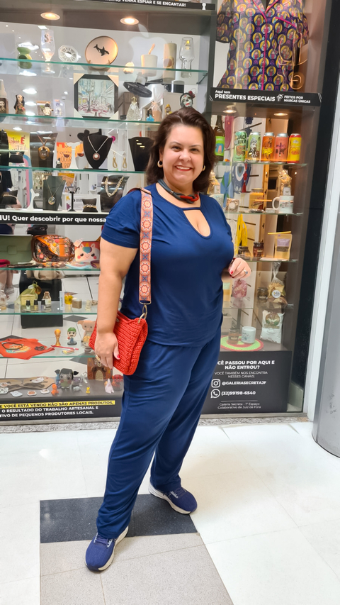 Kit com 3 Blusas Modelo Choker Plus Size Viscolycra